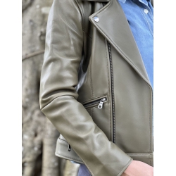 LEATHER JACKETS LADY _ MILITARY GREEN 5